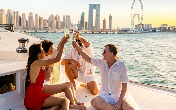 people enjoying the yatch ride