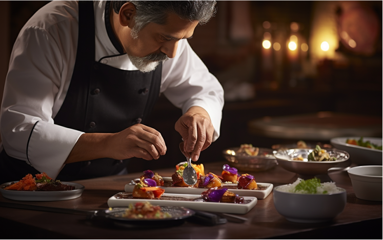 chef is preparing food